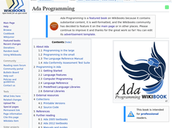 Wikibook "Ada Programming" 2022